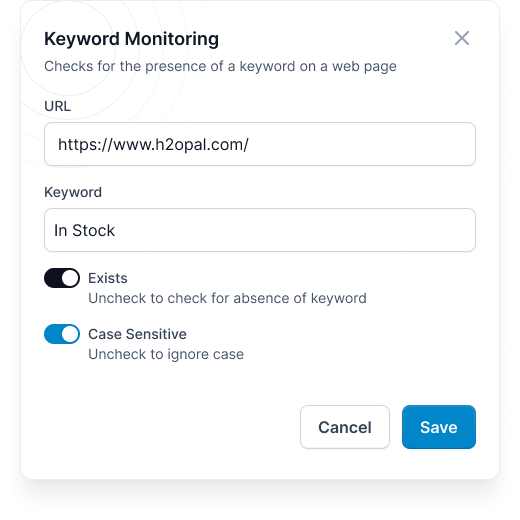 Keyword monitoring