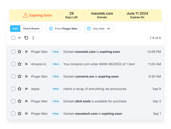 Domain Expiration Monitoring